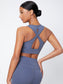 SOLID KRISS KROSS SPORTS BRA - pink kangaroo yoga