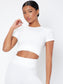 CUT OUT BACK SPORTS TOP - pink kangaroo yoga