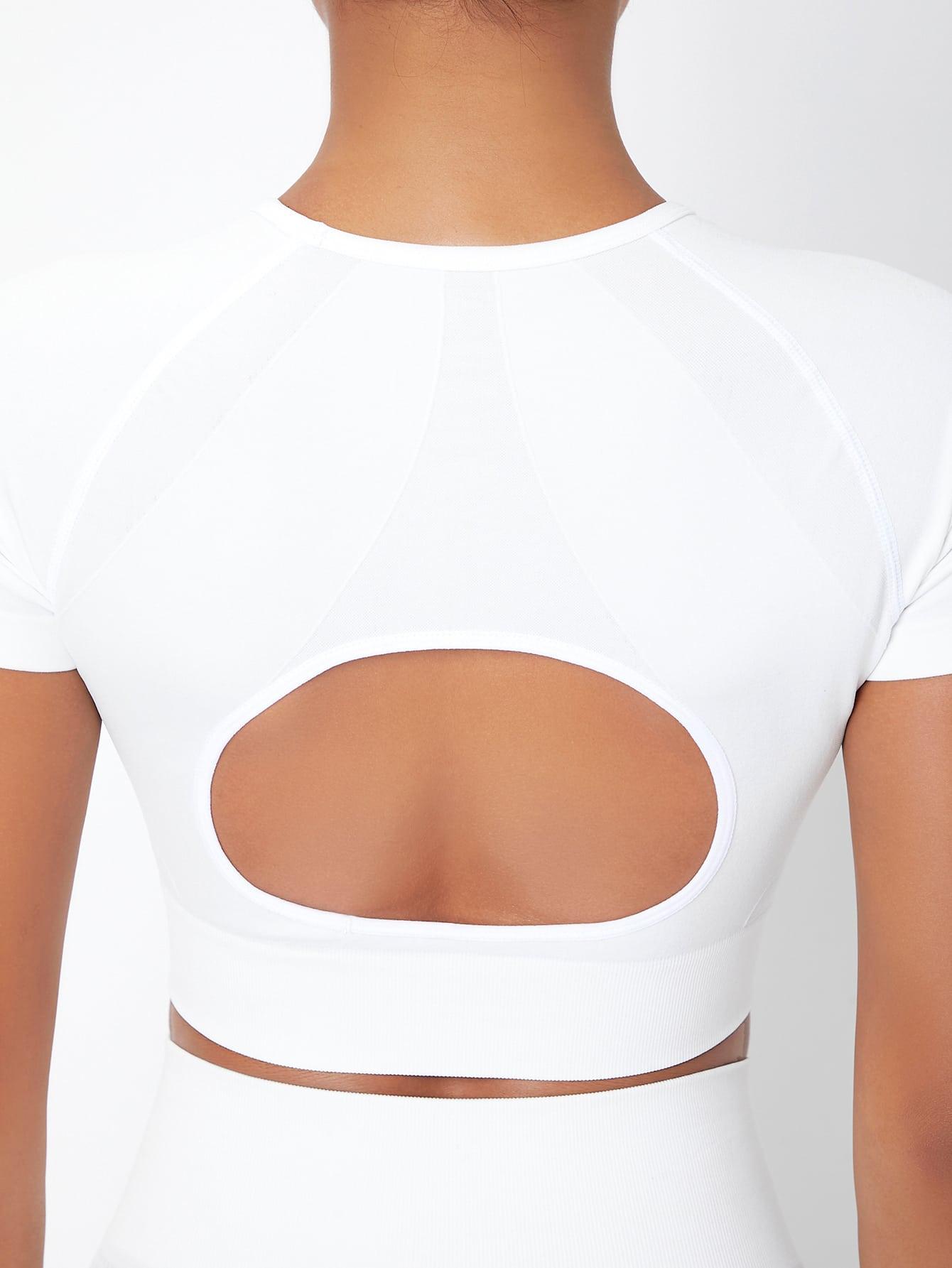 CUT OUT BACK SPORTS TOP - pink kangaroo yoga