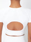 CUT OUT BACK SPORTS TOP - pink kangaroo yoga
