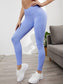 WIDE WAIST SIDE LEGGINGS - pink kangaroo yoga