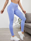 WIDE WAIST SIDE LEGGINGS - pink kangaroo yoga