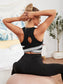 STRIPE CUT OUT TOP - pink kangaroo yoga