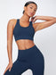 SOLID KRISS KROSS SPORTS BRA - pink kangaroo yoga