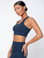 SOLID KRISS KROSS SPORTS BRA - pink kangaroo yoga