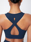 SOLID KRISS KROSS SPORTS BRA - pink kangaroo yoga