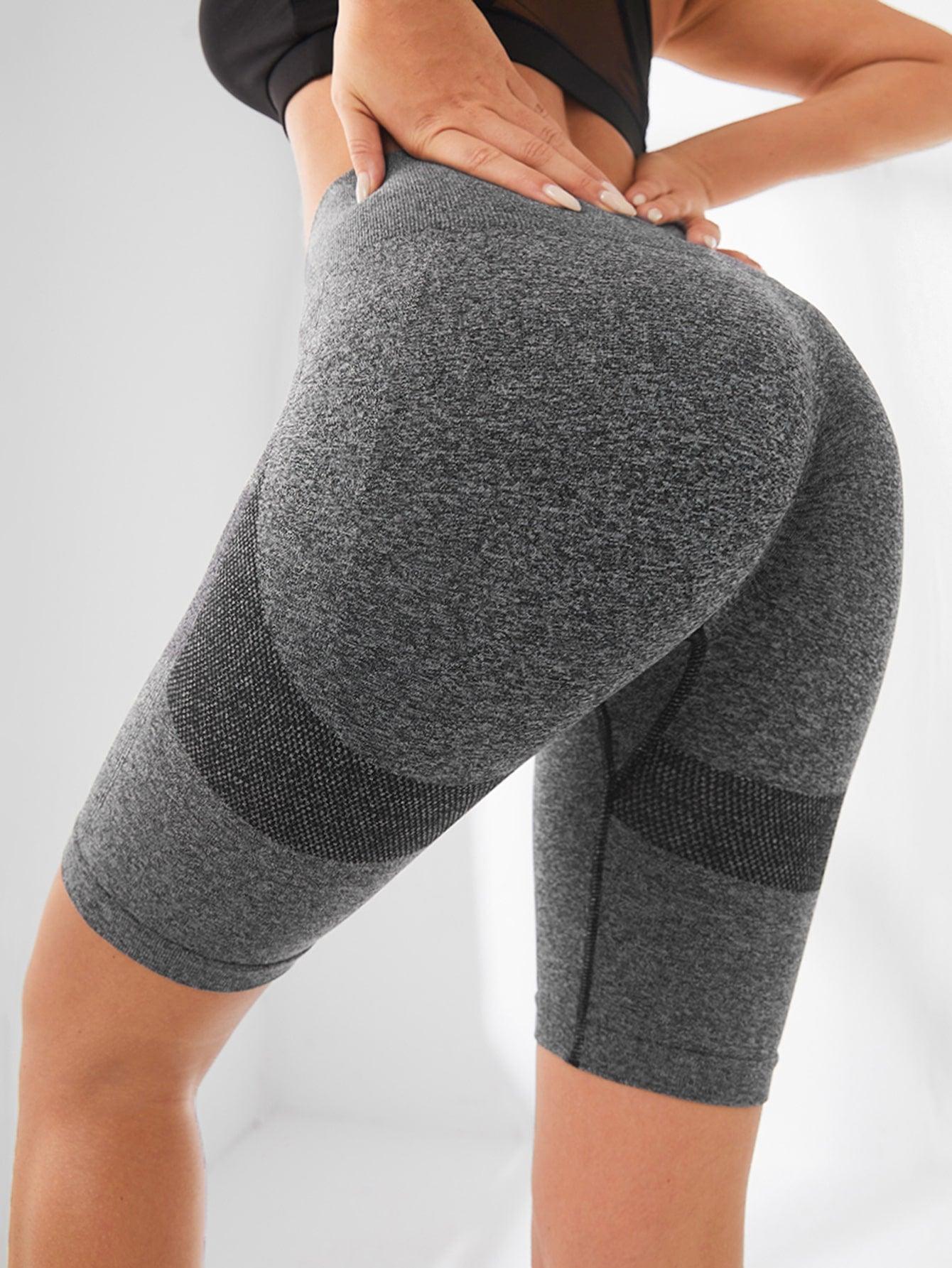 SEAMLESS BIKER SHORTS - pink kangaroo yoga