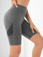 SEAMLESS BIKER SHORTS - pink kangaroo yoga