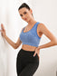 CONTRAST SPORTS BRA - pink kangaroo yoga