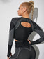 SEAMLESS CUT OUT YOGA SET - pink kangaroo yoga