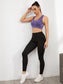 CONTRAST SPORTS BRA - pink kangaroo yoga