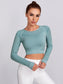 SEAMLESS SPORTS TEE - pink kangaroo yoga