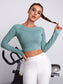 SEAMLESS SPORTS TEE - pink kangaroo yoga