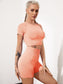 SOLID HIGH STRETCH YOGA SET - pink kangaroo yoga