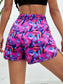 GEO PRINT SPORTS SHORTS - pink kangaroo yoga