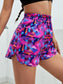 GEO PRINT SPORTS SHORTS - pink kangaroo yoga