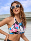 FLORAL KRISS KROSS BRA TOP - pink kangaroo yoga