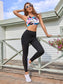 FLORAL KRISS KROSS BRA TOP - pink kangaroo yoga