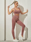 KRISS KROSS BACK YOGA SET - pink kangaroo yoga