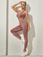 KRISS KROSS BACK YOGA SET - pink kangaroo yoga