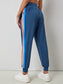 SIDE STRIPED SPORTS PANTS - pink kangaroo yoga