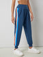 SIDE STRIPED SPORTS PANTS - pink kangaroo yoga