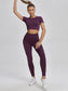 SOLID SEAMLESS SET - pink kangaroo yoga