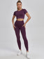 SOLID SEAMLESS SET - pink kangaroo yoga