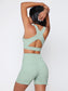 CUT OUT BACK YOGA SET - pink kangaroo yoga