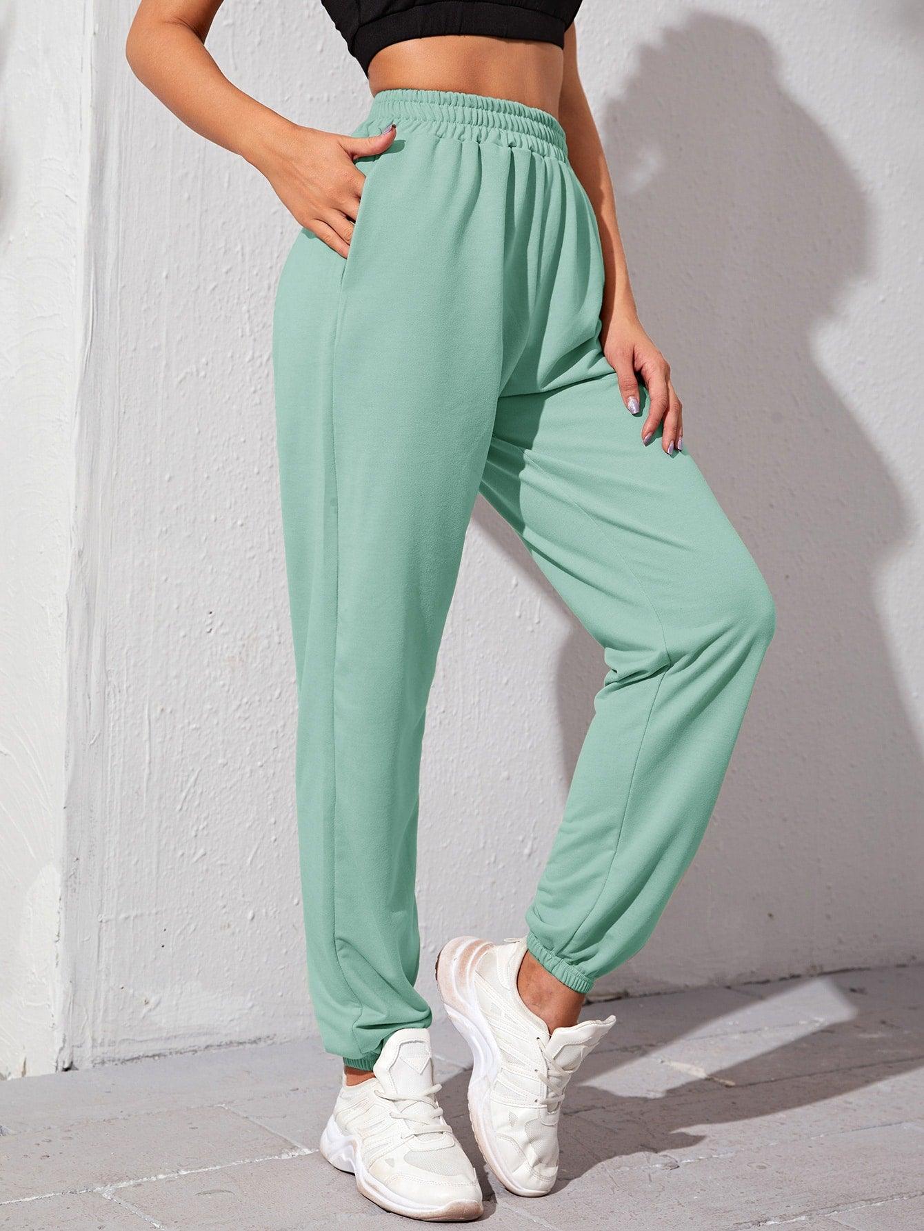 ELASTIC CASUAL PANTS - pink kangaroo yoga
