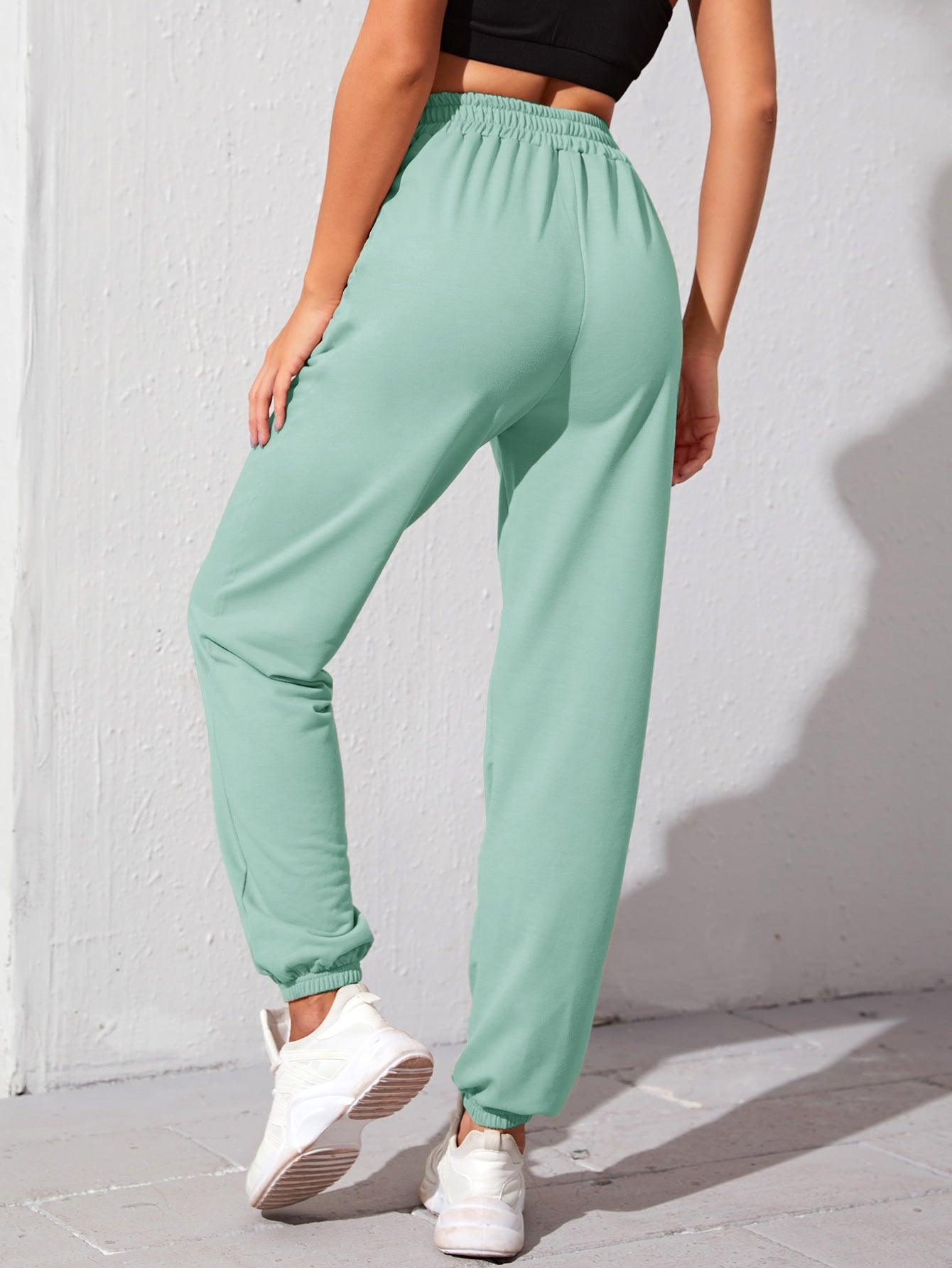 ELASTIC CASUAL PANTS - pink kangaroo yoga