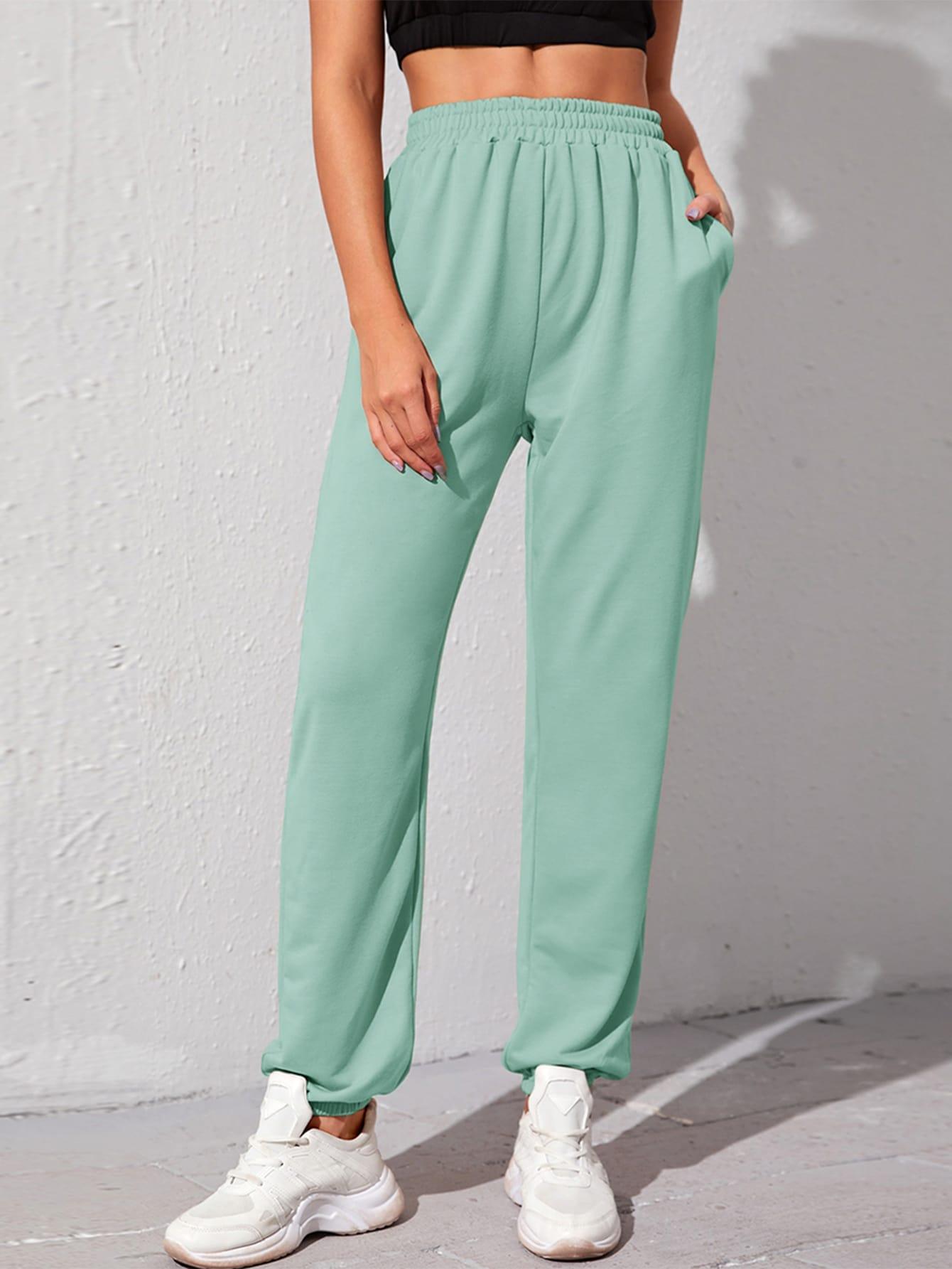 ELASTIC CASUAL PANTS - pink kangaroo yoga