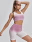 OMBRE HIGH STRETCH YOGA SET - pink kangaroo yoga