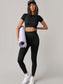 SEAMLESS CROP TOP - pink kangaroo yoga