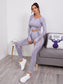 BE STRONG SEAMLESS YOGA SET - pink kangaroo yoga
