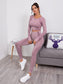 BE STRONG SEAMLESS YOGA SET - pink kangaroo yoga