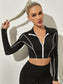 ZIP UP HIGH STRECH FITNESS SET - pink kangaroo yoga