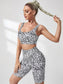 LEOPARD PRINT YOGA SET - pink kangaroo yoga