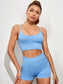 SEAMLESS SPORTS SET - pink kangaroo yoga