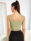 TRIM RIB CROP TOP - pink kangaroo yoga