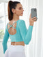 HONEYCOMB TEXTURED SPORTS TOP - pink kangaroo yoga