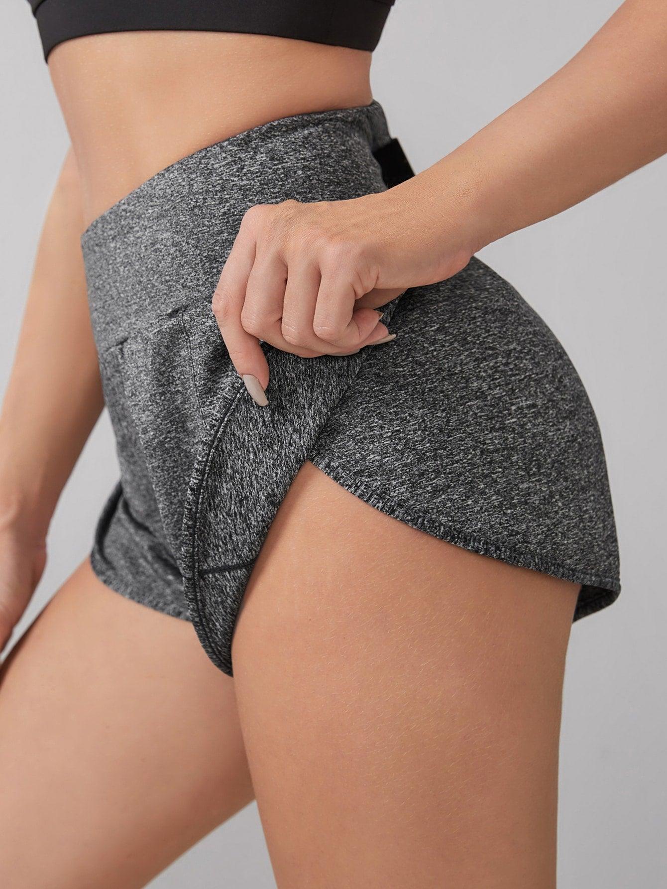 SOLID DOLPHIN SHORTS - pink kangaroo yoga