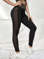 MESH INSERT LEGGINGS - pink kangaroo yoga