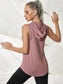 DRAWSTRING HOODED TOP - pink kangaroo yoga