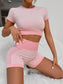 SEAMLESS COMFORT FITNESS SET - pink kangaroo yoga