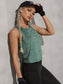 TWIST CUTOUT TANK - pink kangaroo yoga