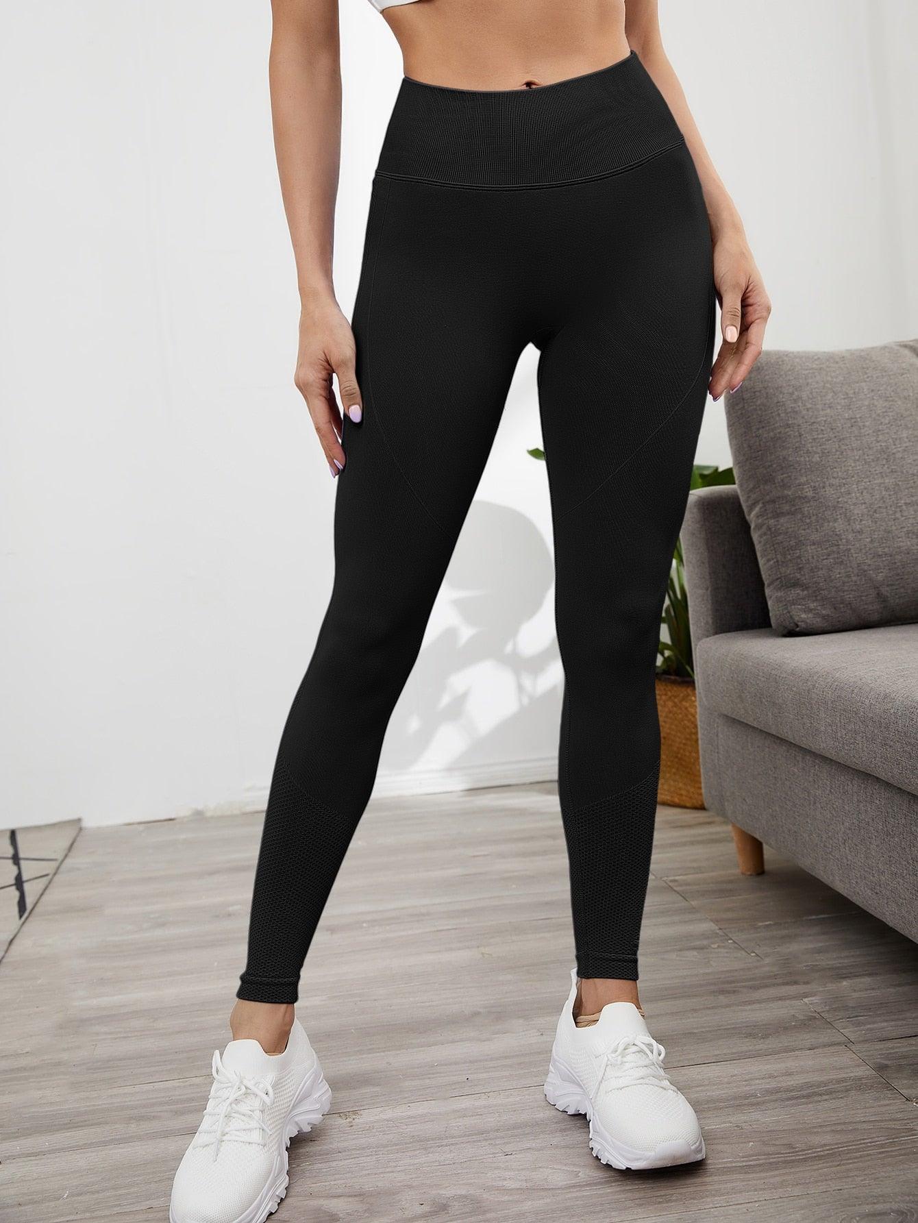 WIDE WAIST SIDE LEGGINGS - pink kangaroo yoga