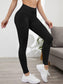 WIDE WAIST SIDE LEGGINGS - pink kangaroo yoga