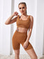 SOLID SEAMLESS FITNESS SET - pink kangaroo yoga