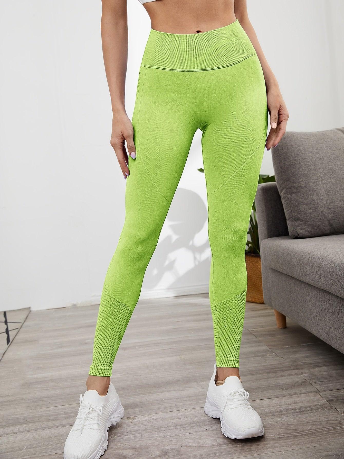 WIDE WAIST SIDE LEGGINGS - pink kangaroo yoga